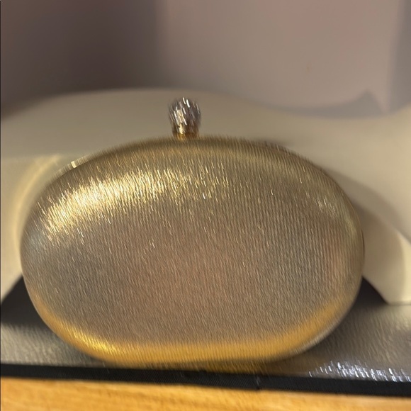 Gold and Red Ornate Clutch with Gemstone Embellishments - Picture 2 of 4